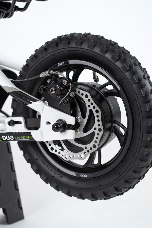 “Kenda tyres on 12″ alloy wheels – detail”