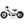Amped A10 Children's electric  bike with white frame, black seat, and red accents on a white background side view