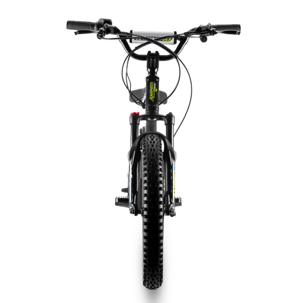 Amped A20 pro Black mountain bike on a white background rear