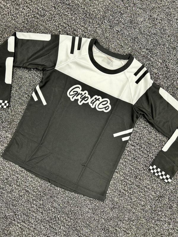 White/Black Grip it Co Jersey