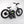 “DUO 20″ Podium Pro kids electric balance bike – side profile, black, on stand”