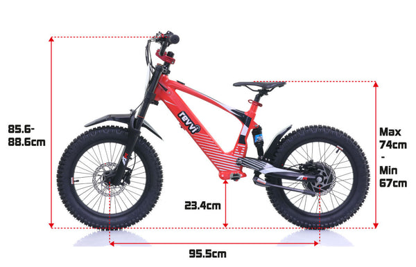 Revvi 18" Electric Kids Balance Bike - Black