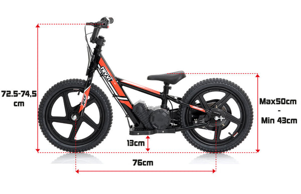 Revvi 16" Kids Electric Balance bike- Black