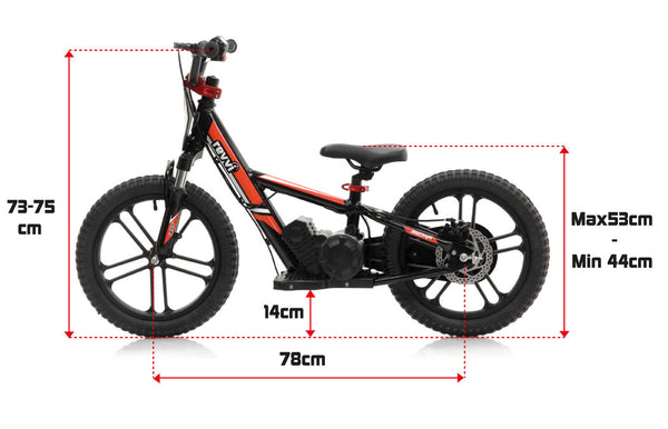 Revvi 16" Plus Kids Electric Balance bike- Black