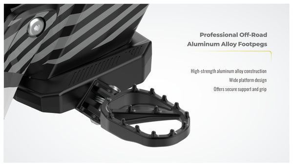 Revvi 24" bike in black footpeg